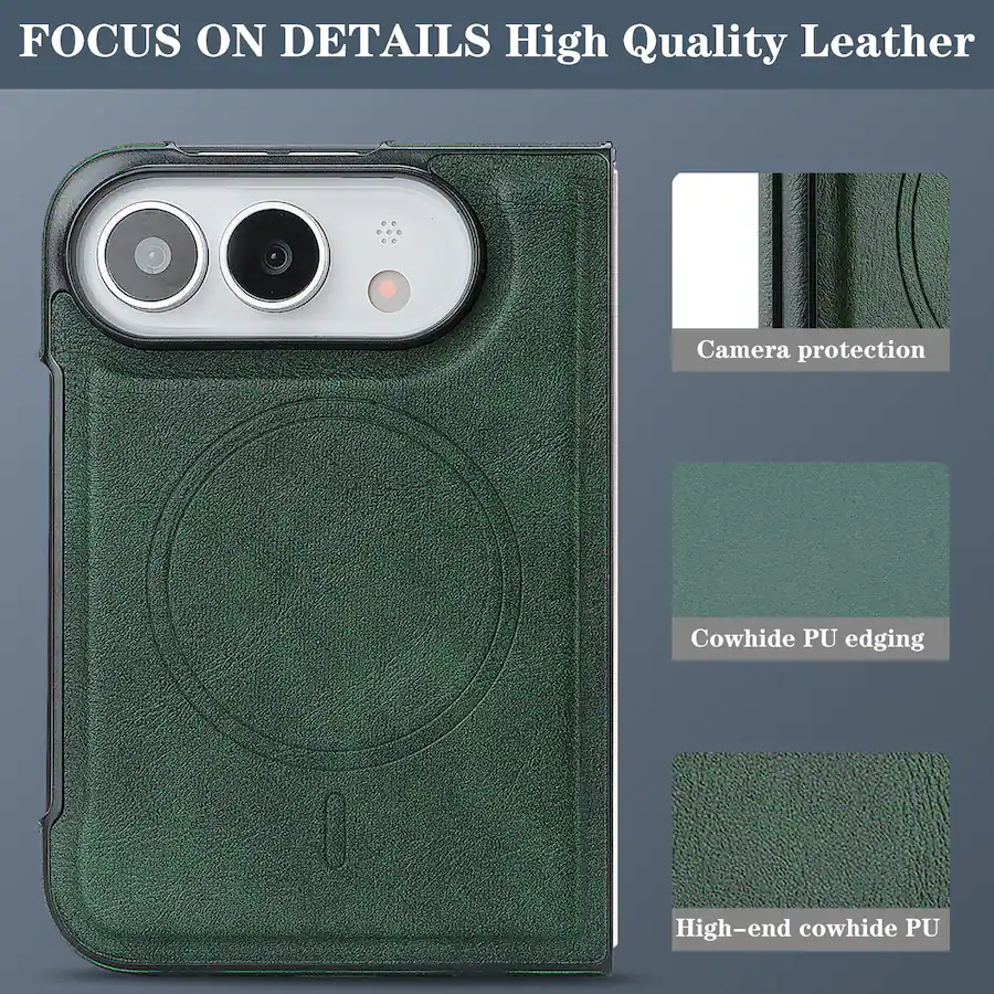 Removal Screen Protector From Computer UUCOVER Magnetic PU Leather Case for Apple iPhone Duo, Compatible with ...