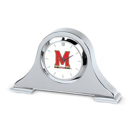 Jardine - Maryland Terrapins Logo Napoleon Desk Clock - Silver