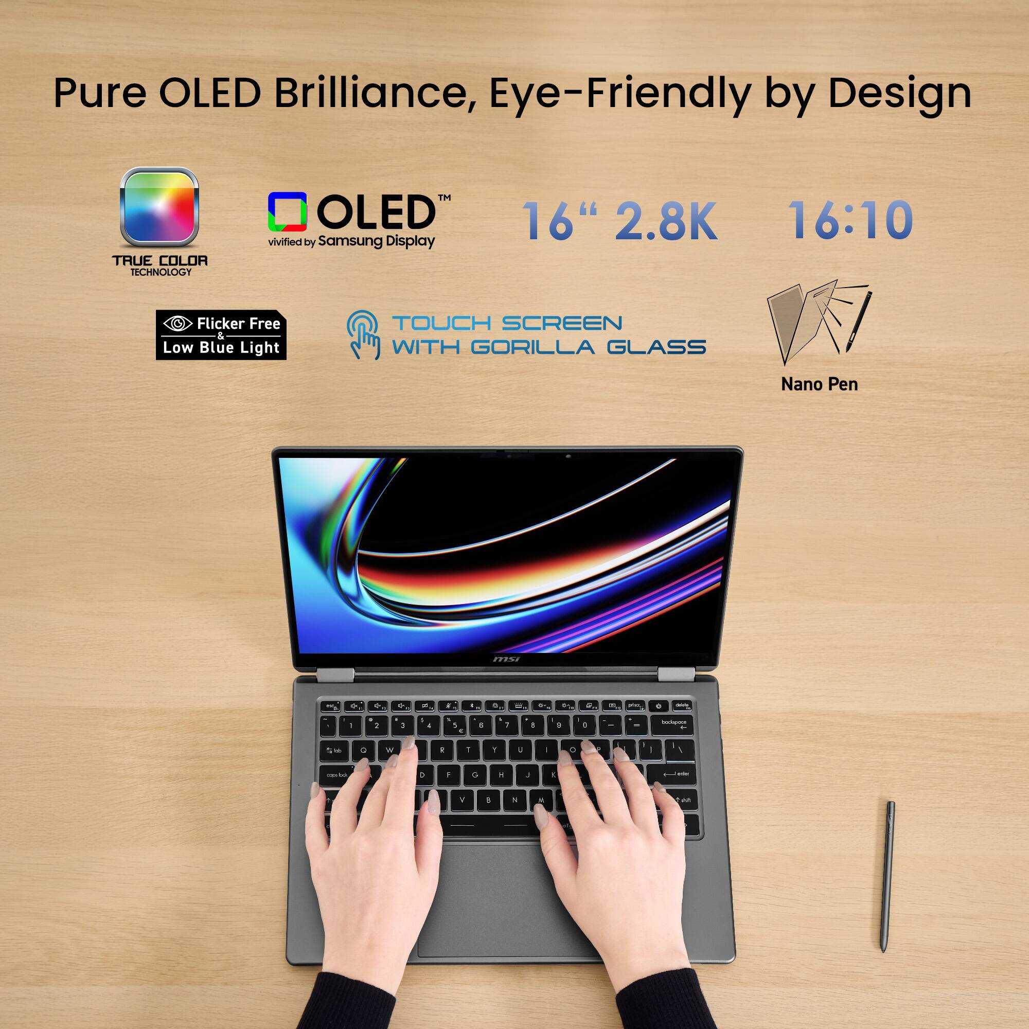 MSI Prestige 16 Flip AI+ 16” 2.8K OLED Touch Laptop Intel Ultra X9