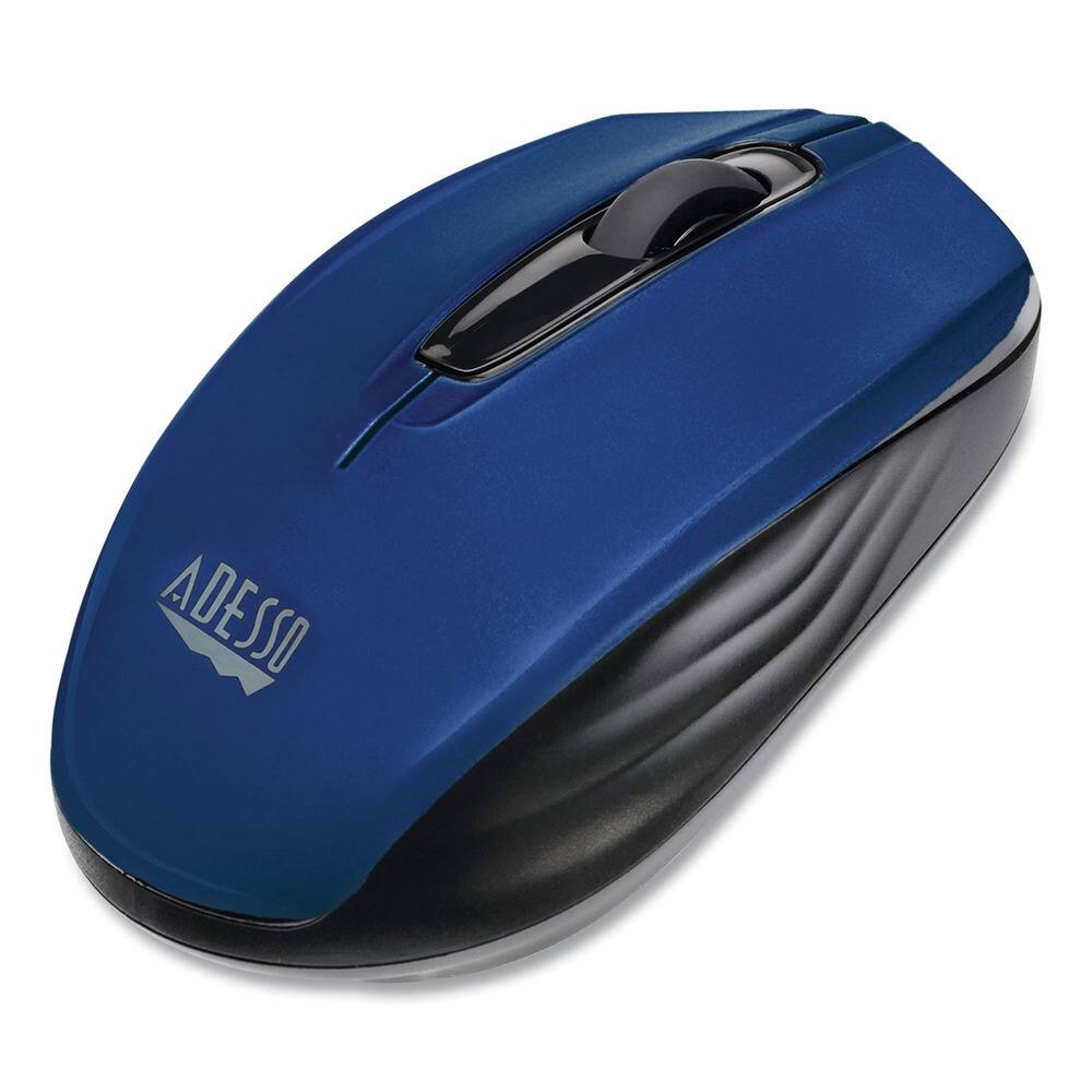 Angle. Adesso - Adesso iMouse S50L 2.4GHz Wireless Mini Mouse - Optical - Wireless - 30 ft - Radio Frequency - 2.40 GHz - Blue - USB - 1 - Blue.