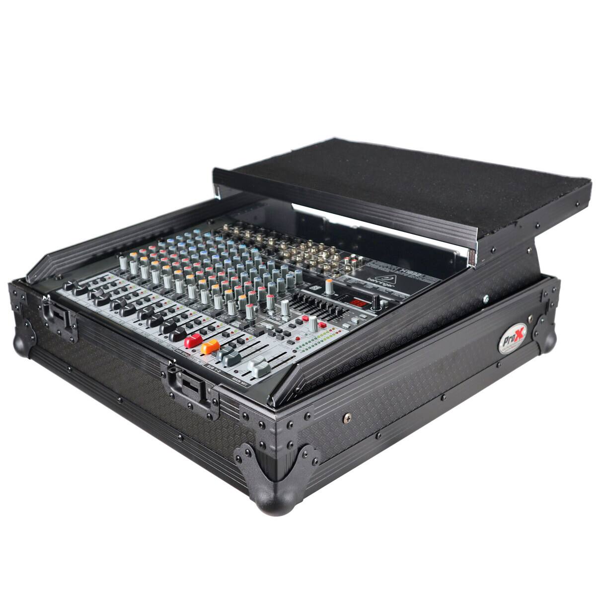 Alt View 7. ProX - ProX XS-19MIXLT ATA-300 Style 10U Top Mount 19" Slanted Rackmount Mixer Case, Black on Black.
