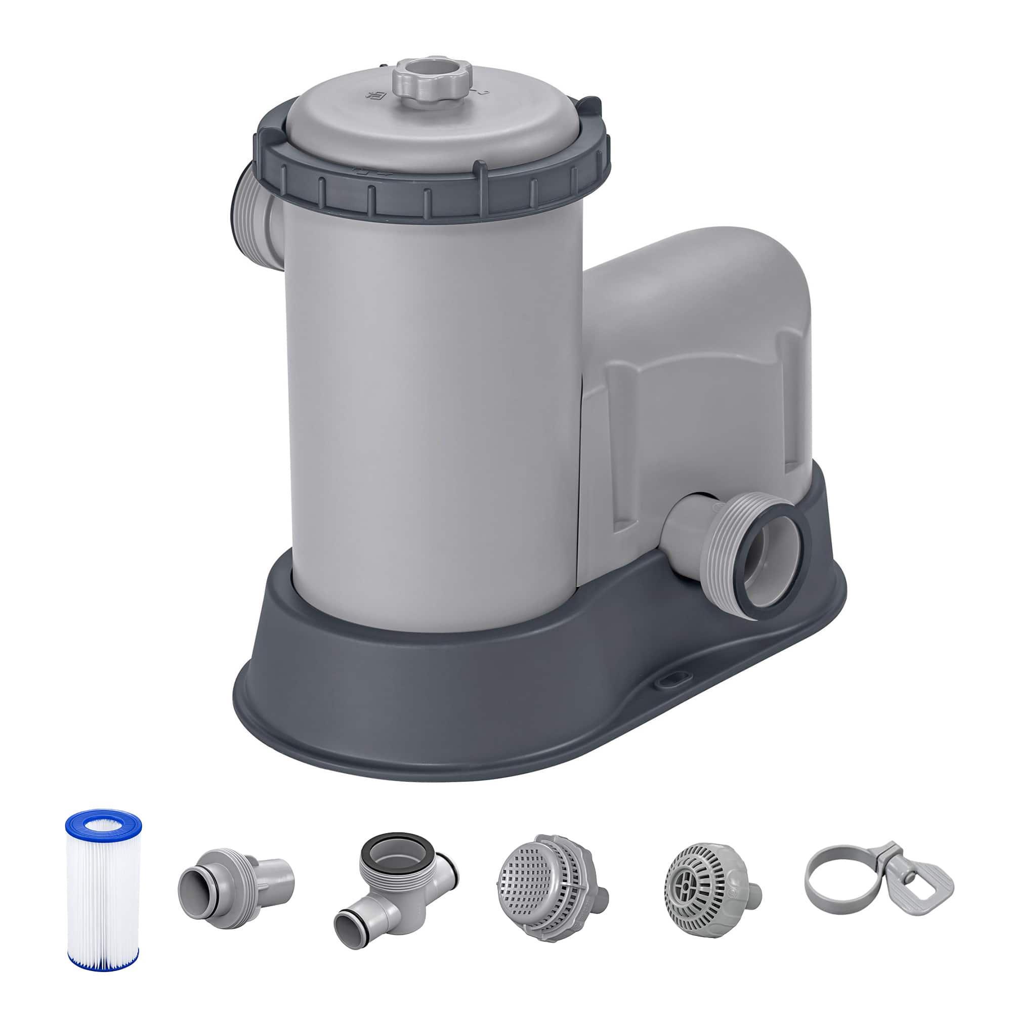 Bestway - Flowclear 1,500 GPH 120V Above Ground Swimming Pool Water Filter Pump - Gray