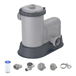 Bestway - Flowclear 1,500 GPH 120V Above Ground Swimming Pool Water Filter Pump - Gray