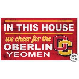 Jardine - Oberlin Yeomen 11" x 20" Indoor/Outdoor In This House Sign - Red