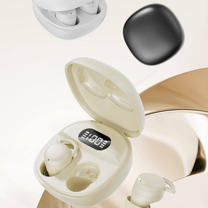 Back. RISOKEYS - Bluetooth Sleep Headphones, 40H Battery, Lightweight Mini Bluetooth Earbuds for Sleeping & Travel, White.