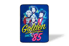 Just Funky - The Golden Girls Golden Since 85 Large Fleece Throw Blanket | 60 x 45 Inches - Blue