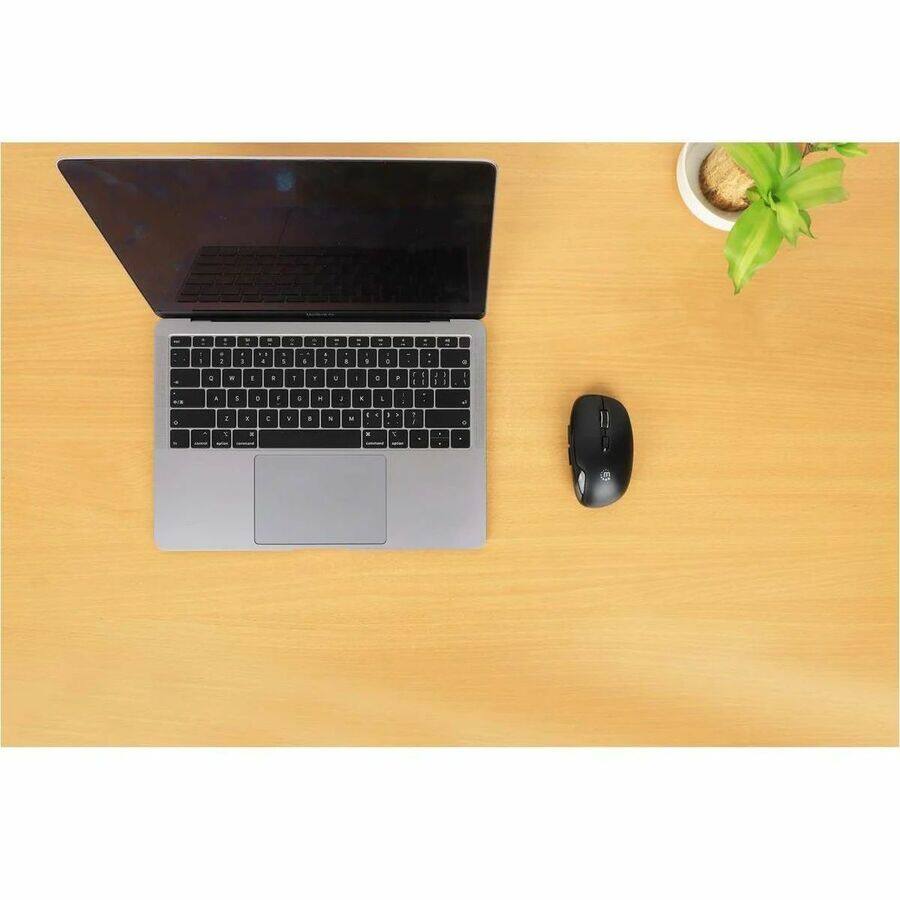 Alt View 8. Manhattan - Manhattan MW6185 Wireless Optical USB Mouse - Full-size Mouse - Optical - Wireless - 32.81 ft - Radio Frequency - 2.40 G - Black.