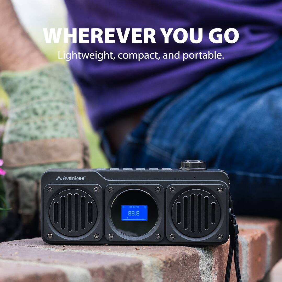 WHEREVER YOU GO  
Lightweight, compact, and portable.  

Avantree ICH 02731  
88.8