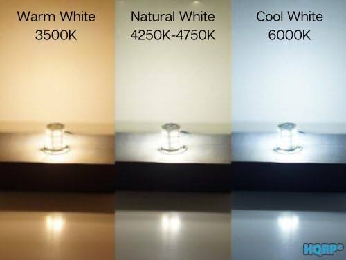 Warm White 3500K  
Natural White 4250K-4750K  
Cool White 6000K  
HQRP