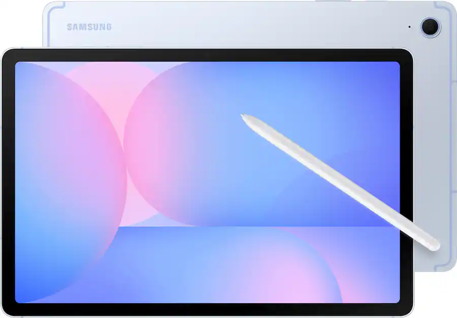 Front. Samsung - Galaxy Tab S10 FE - 10.9" 128GB - Wi-Fi - with S-Pen - Blue.