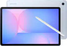 Front. Samsung - Galaxy Tab S10 FE - 10.9" 128GB - Wi-Fi - with S-Pen - Blue.