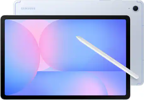 Front. Samsung - Galaxy Tab S10 FE - 10.9" 128GB - Wi-Fi - with S-Pen - Blue.