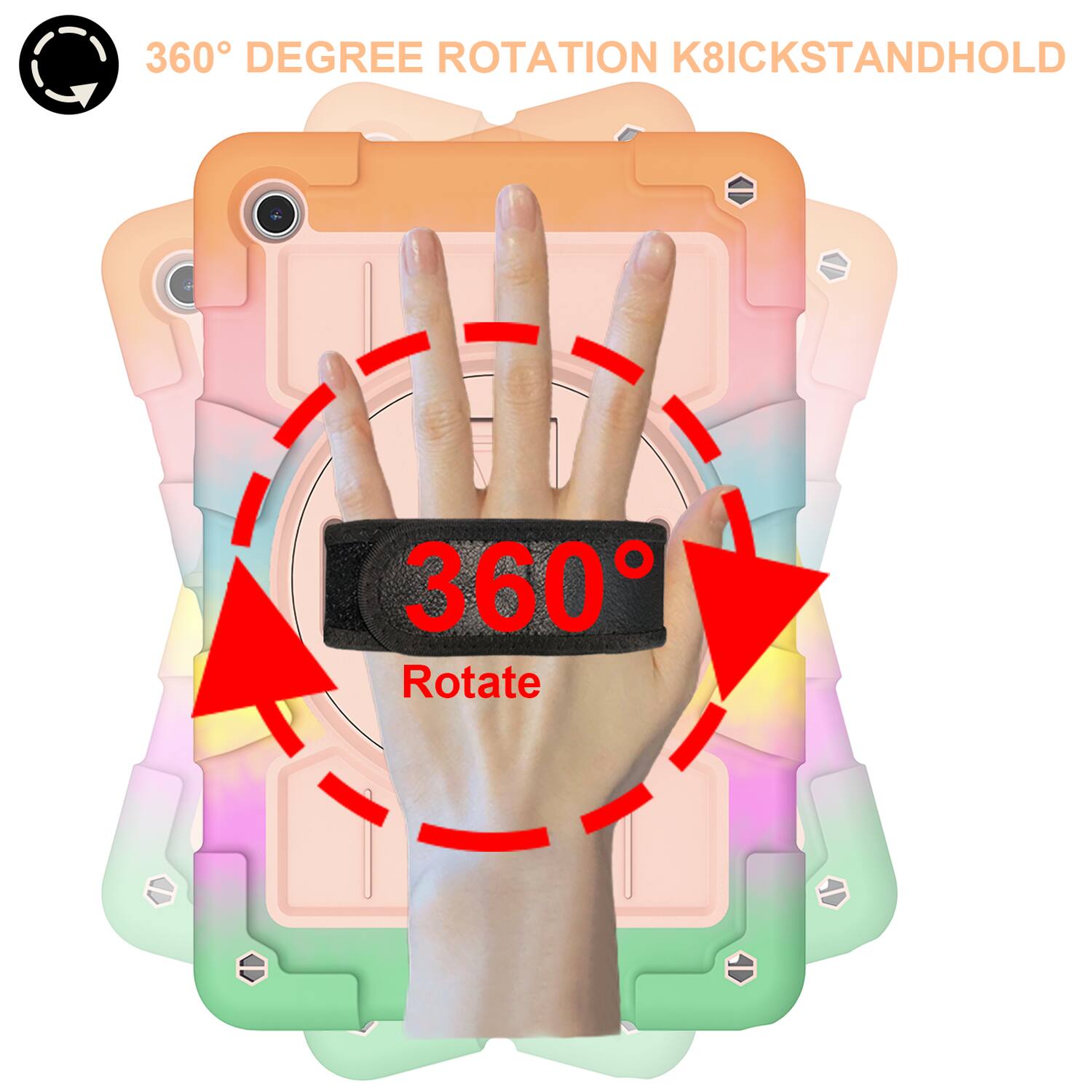 360° DEGREE ROTATION K8ICKSTANDHOLD  
360° Rotate