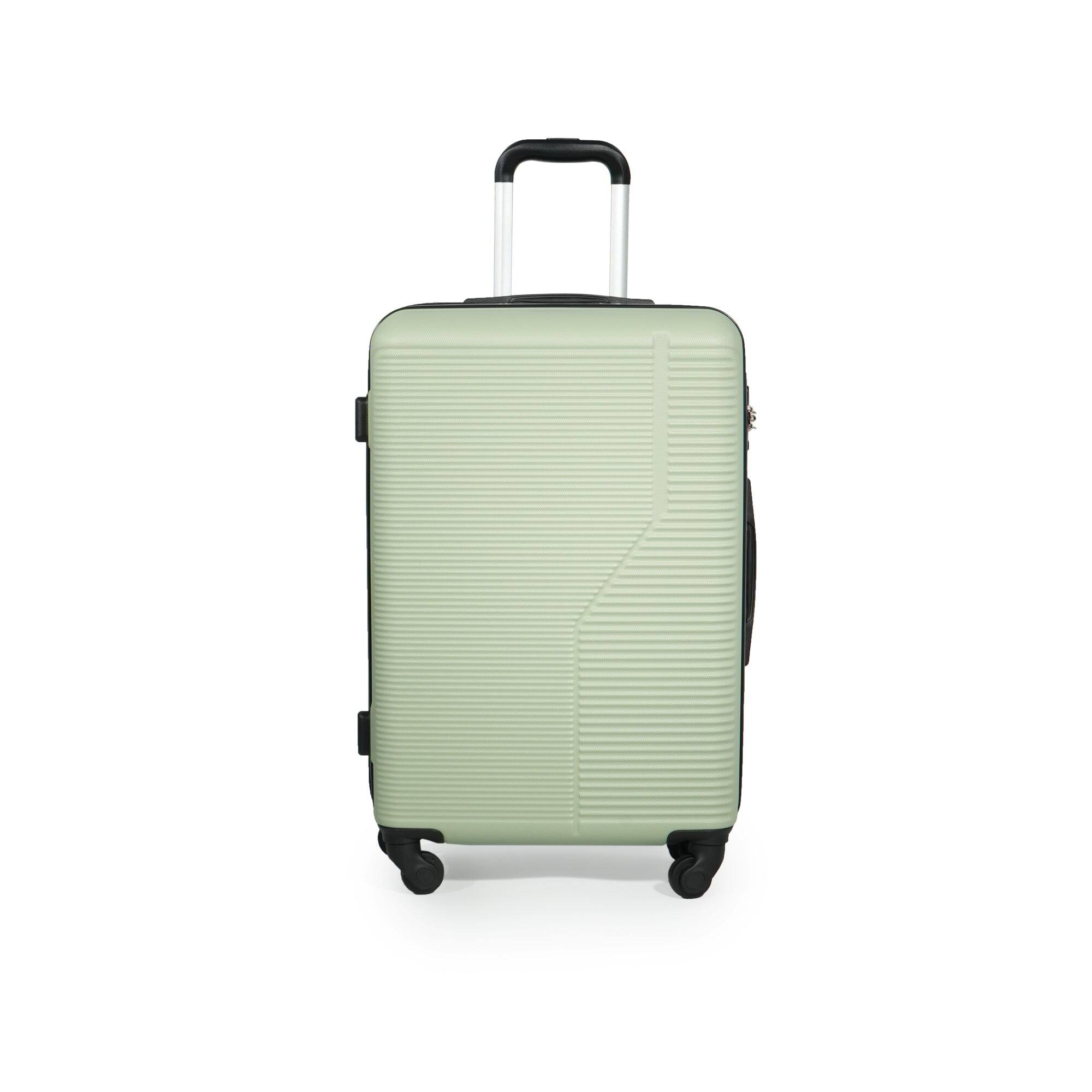 Alt View 4. BreeBe - 3-Piece Luggage Set ABS Lightweight & Durable Suitcase with Spinner Wheels, TSA Lock, (20/24/28), Green - Green.