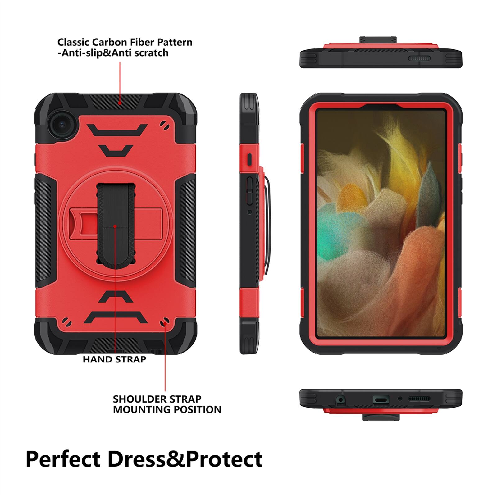 Classic Carbon Fiber Pattern - Anti-slip & Anti-scratch  
R0TTTN HAND STRAP  
SHOULDER STRAP MOUNTING POSITION  
Perfect Dress & Protect