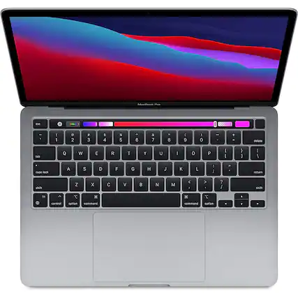 Front. Apple - Apple MacBook Pro 13.3" Certified Refurbished - M1 chip - 8GB Memory - 256GB SSD (2021 Model) - Space Gray.