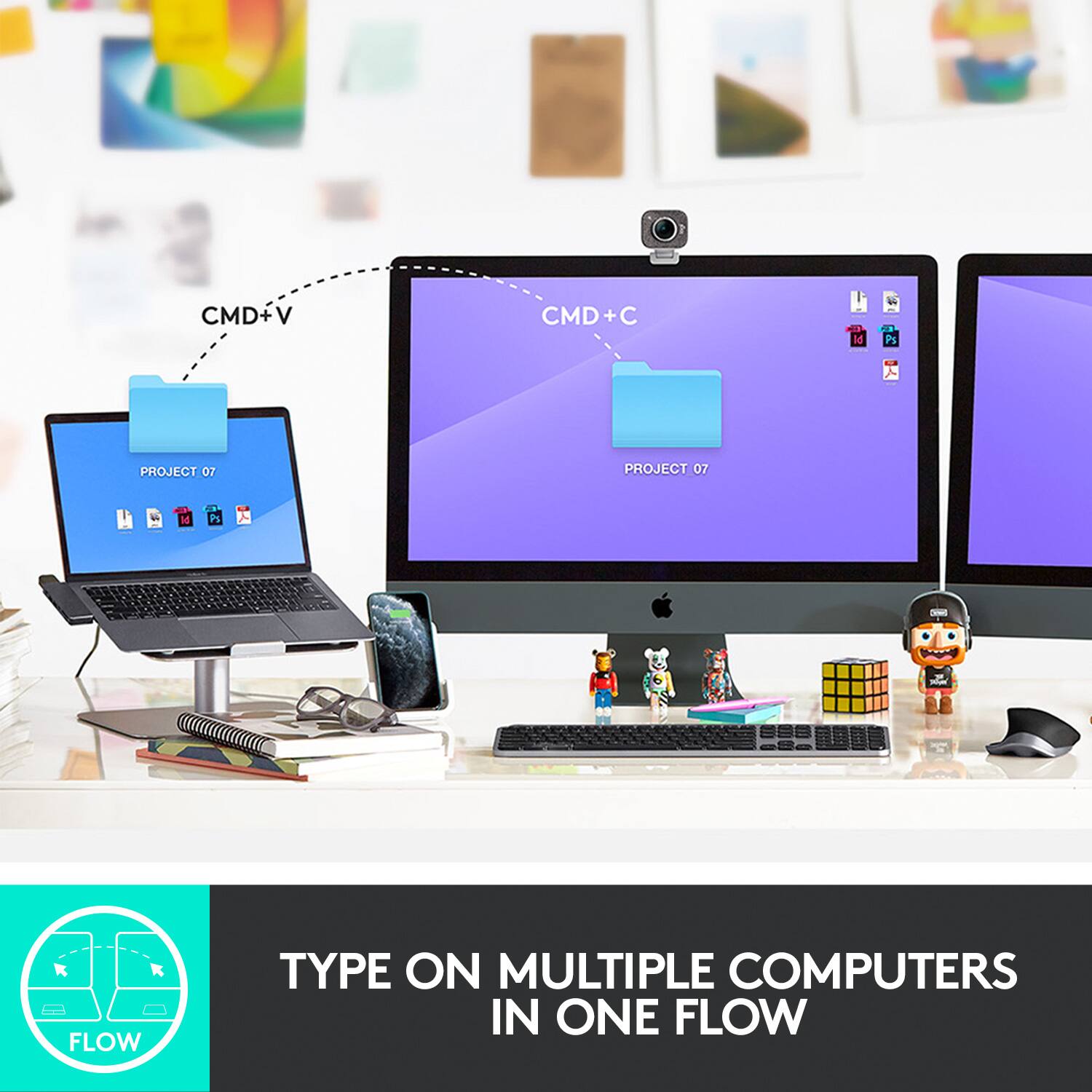 Type on multiple computers in one flow.