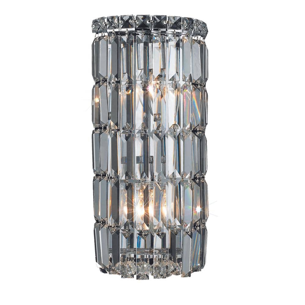 Elegant Lighting - Maxime 2 Light Wall Sconce Clear Royal Cut Crystal - Chrome price history on PriceWatchPro