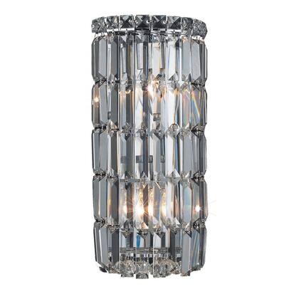 Front. Elegant Lighting - Maxime 2 Light Chrome Wall Sconce Clear Royal Cut Crystal - Chrome.