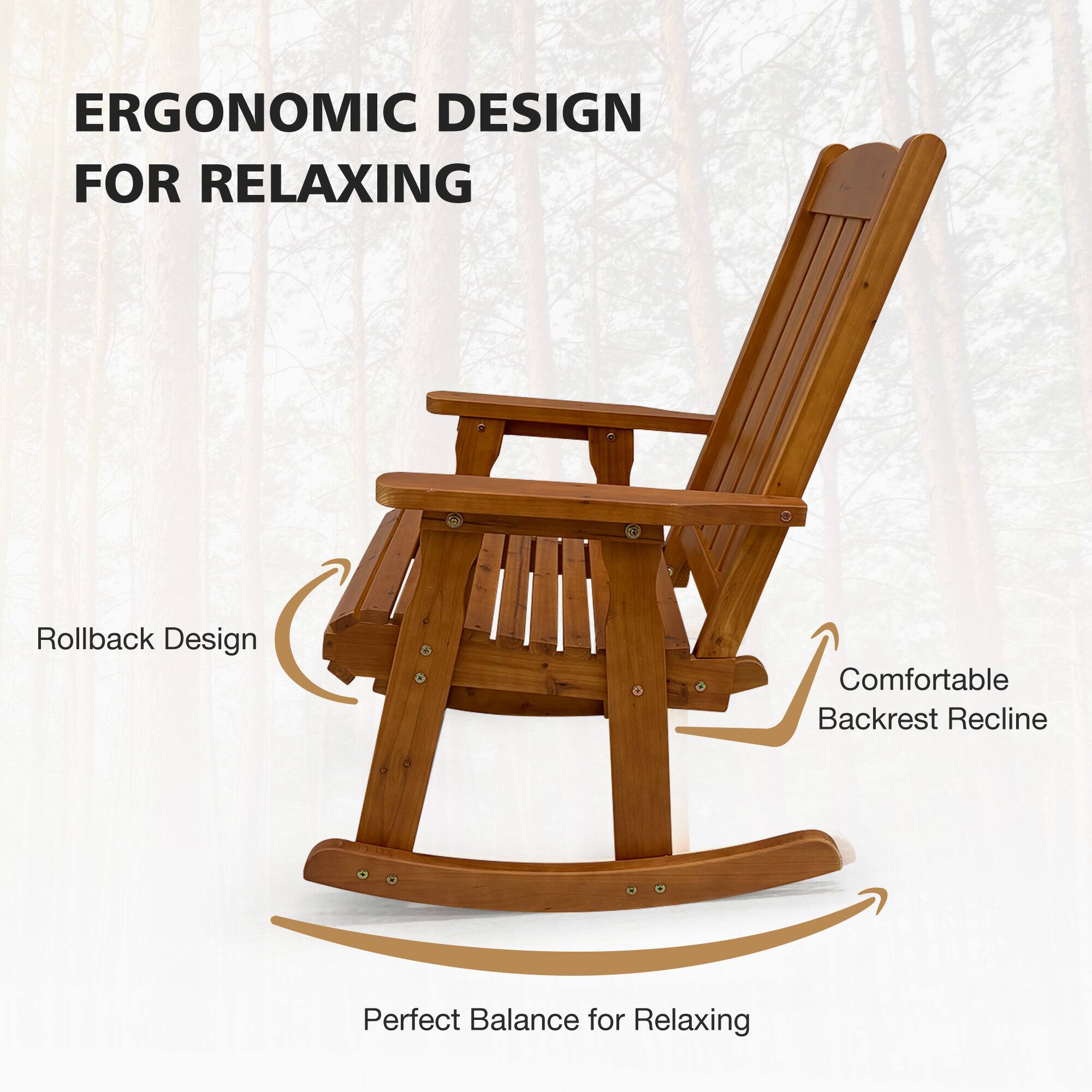 ERGONOMIC DESIGN FOR RELAXING

- Rollback Design
- Comfortable Backrest Recline
- Perfect Balance for Relaxing