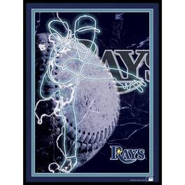 Fan Creations - Tampa Bay Rays 12'' x 16'' Framed Neon Player Print - Black