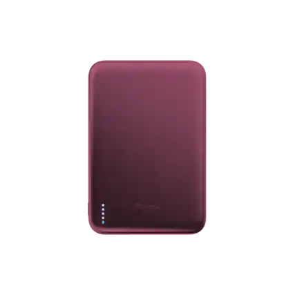 Front. BMX - SolidSafe AIR 5K Magnetic Solid-State Power Bank - Dark Cherry.