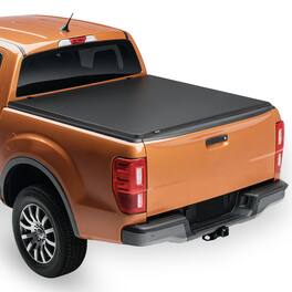 VEVOR - Soft Roll-Up Truck Bed Tonneau Cover, Compatible with 2014-2025 Chevy Silverado/GMC Sierra 1500 & 2014-2019 2500 3500 HD - Black