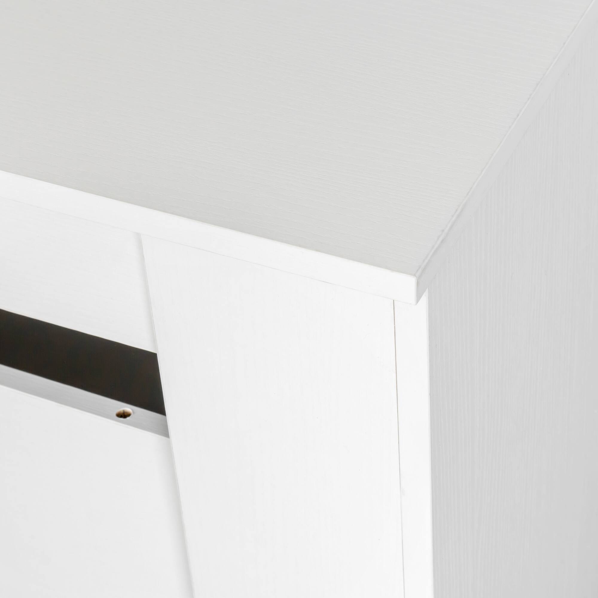 Alt View 9. Tiramisubest - Multifunctional extendable console dining table, White - White.