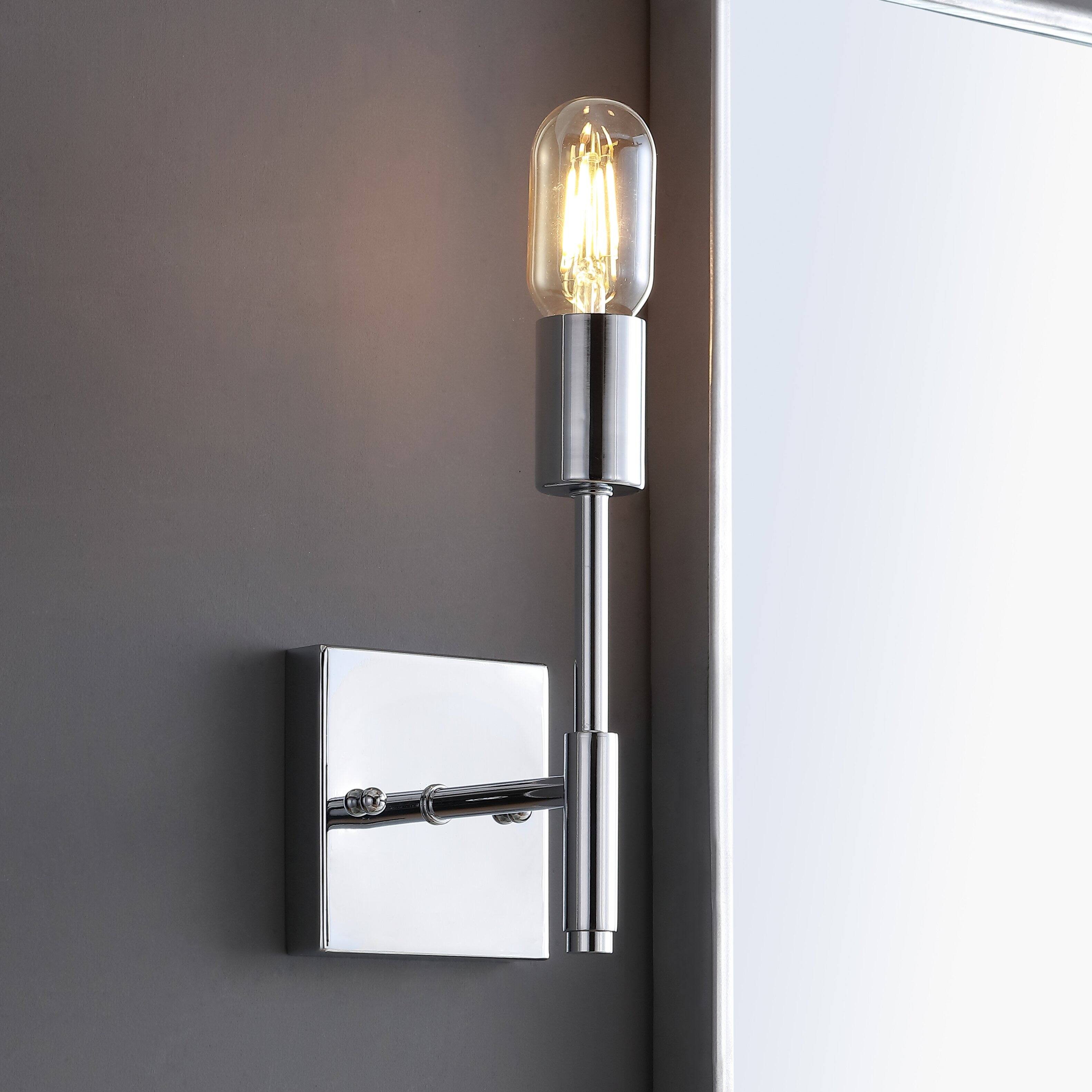 Alt View 9. Jonathan Y - Turing 5" 1-Light Metal LED Wall Sconce, Chrome - Chrome.