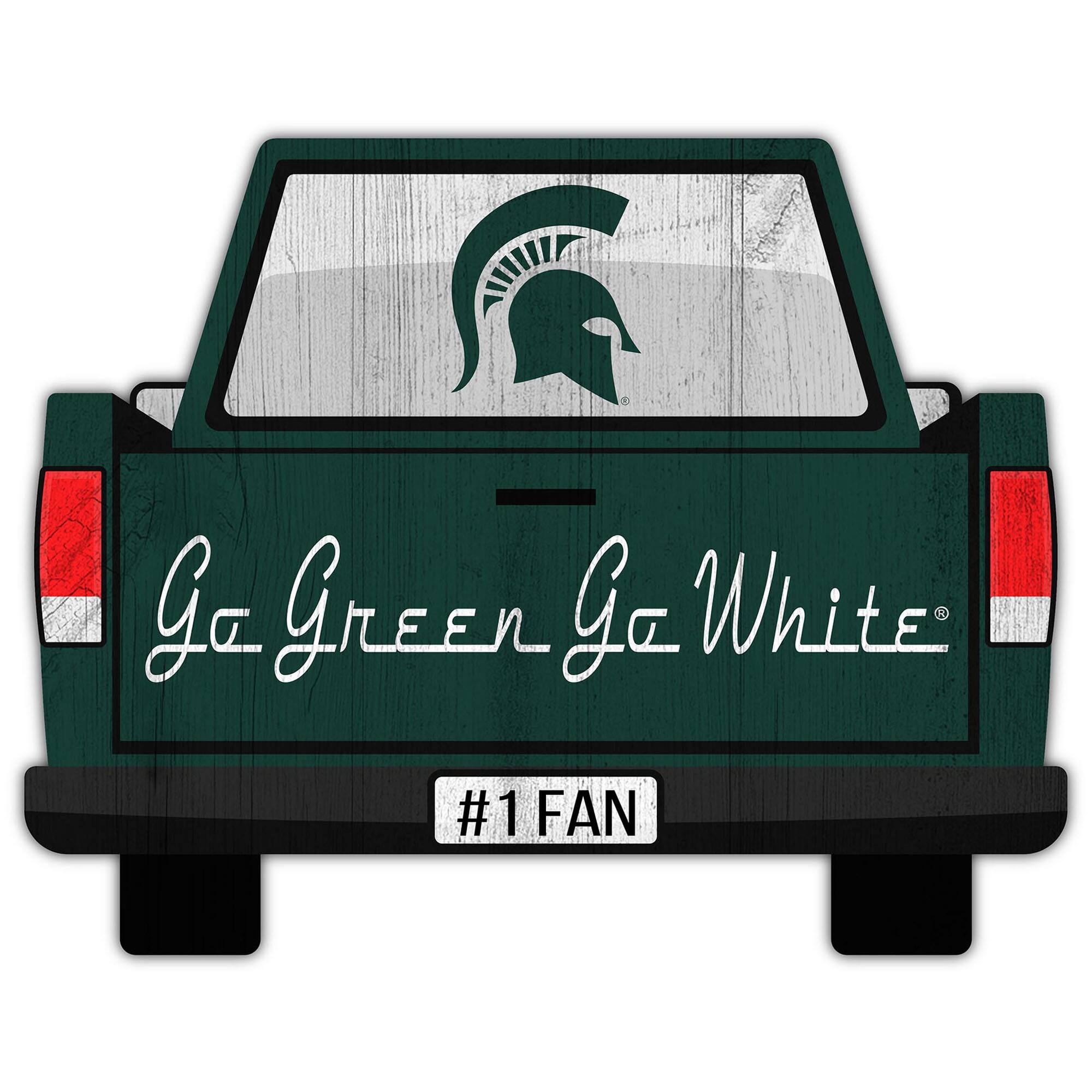 Michigan State Spartans 12'' x 12'' Truck Back D-cor