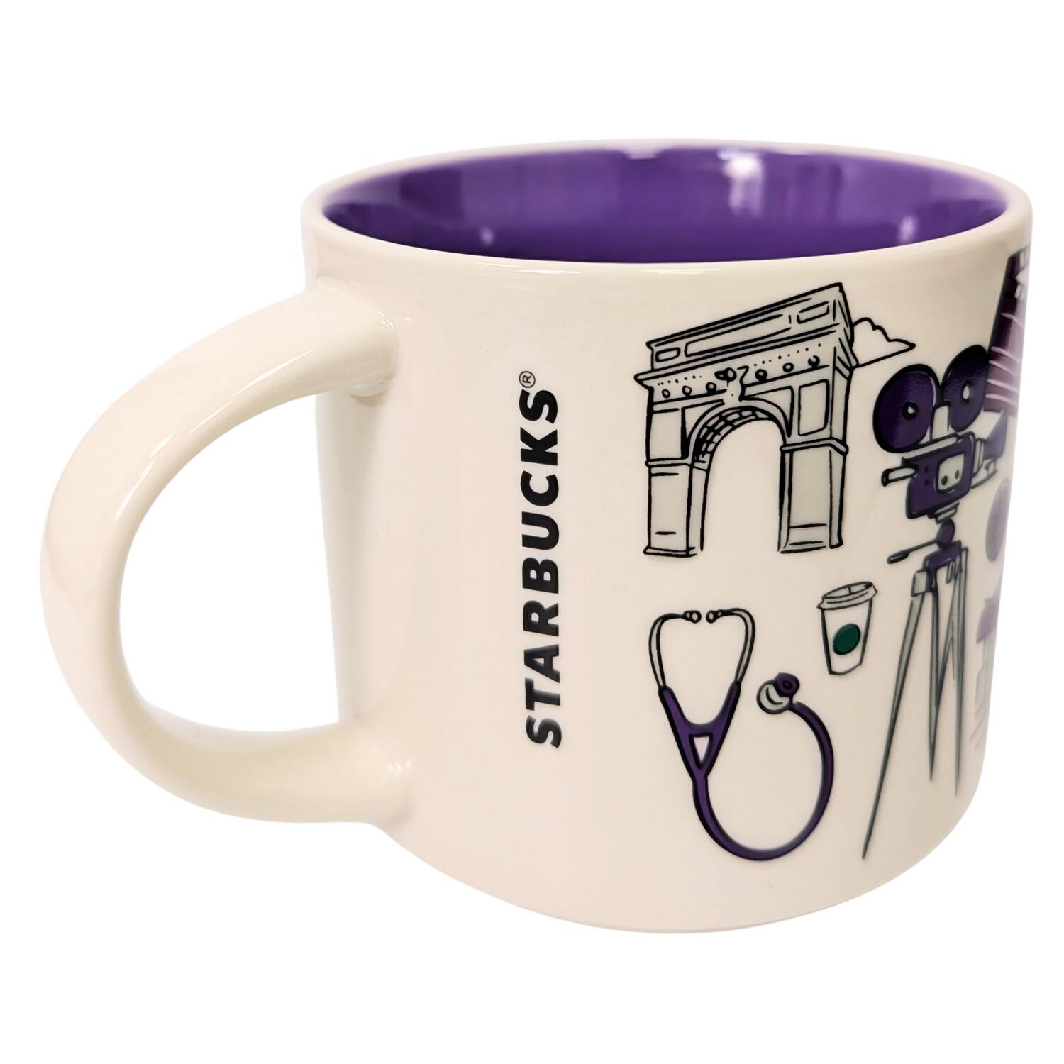 Back. Starbucks - Starbucks Been There Series Campus Collection New York University Ceramic Mug, 14 Oz - Purple.