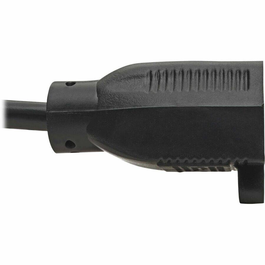 Alt View 3. Tripp Lite - Eaton Tripp Lite Series NEMA 5-15R to C14 Computer AC Power Cable - 13A, 125V, 16 AWG, 1 ft. (0.31 m), Black - For - Black.