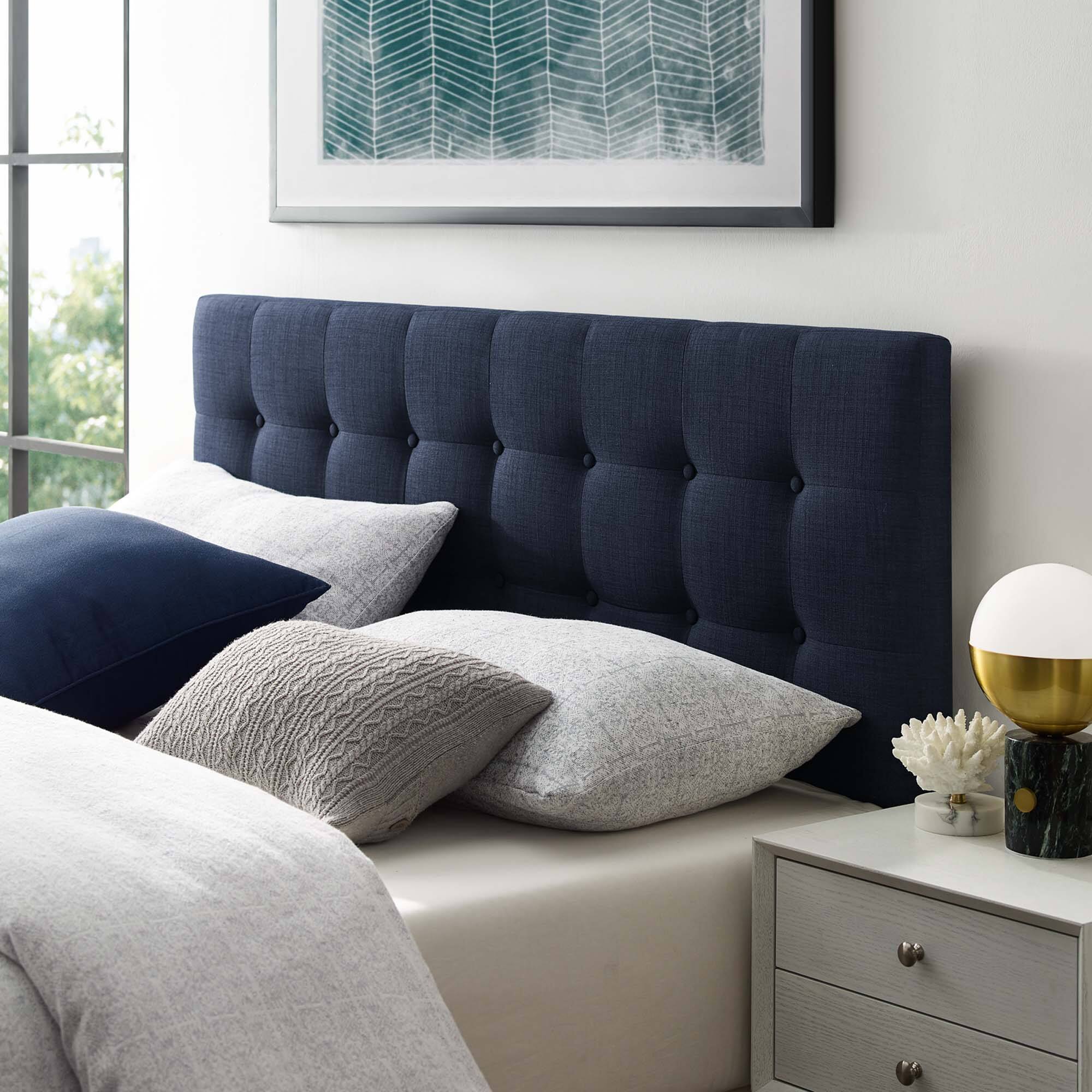 Alt View 1. Modway - Emily Upholstered Fabric King Headboard by Modway - Blue.