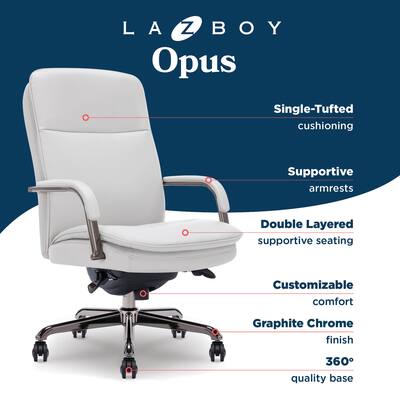 La Z Boy Opus Executive Mid Back Bonded Leather Office Chair