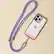 Alt View Zoom 14. CASETiFY - Rope Cross-body Phone Strap Compatible with Most Cell Phone Devices - Peri Purple/Reflective.