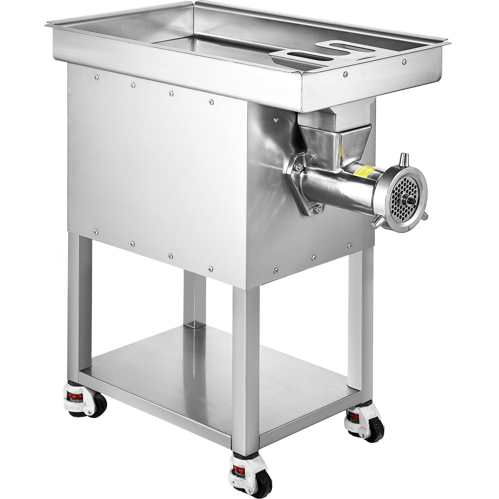 Alt View 5. VEVOR - Meat Grinder, 22 Lbs/Min Capacity Electric Stainless Steel Meat Grinders with Blade, Grinding Plate, Sausage Maker - Silver.