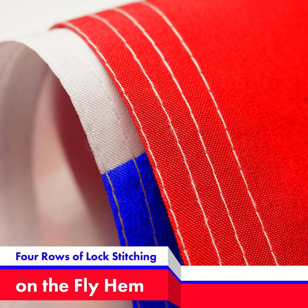Four Rows of Lock Stitching on the Fly Hem