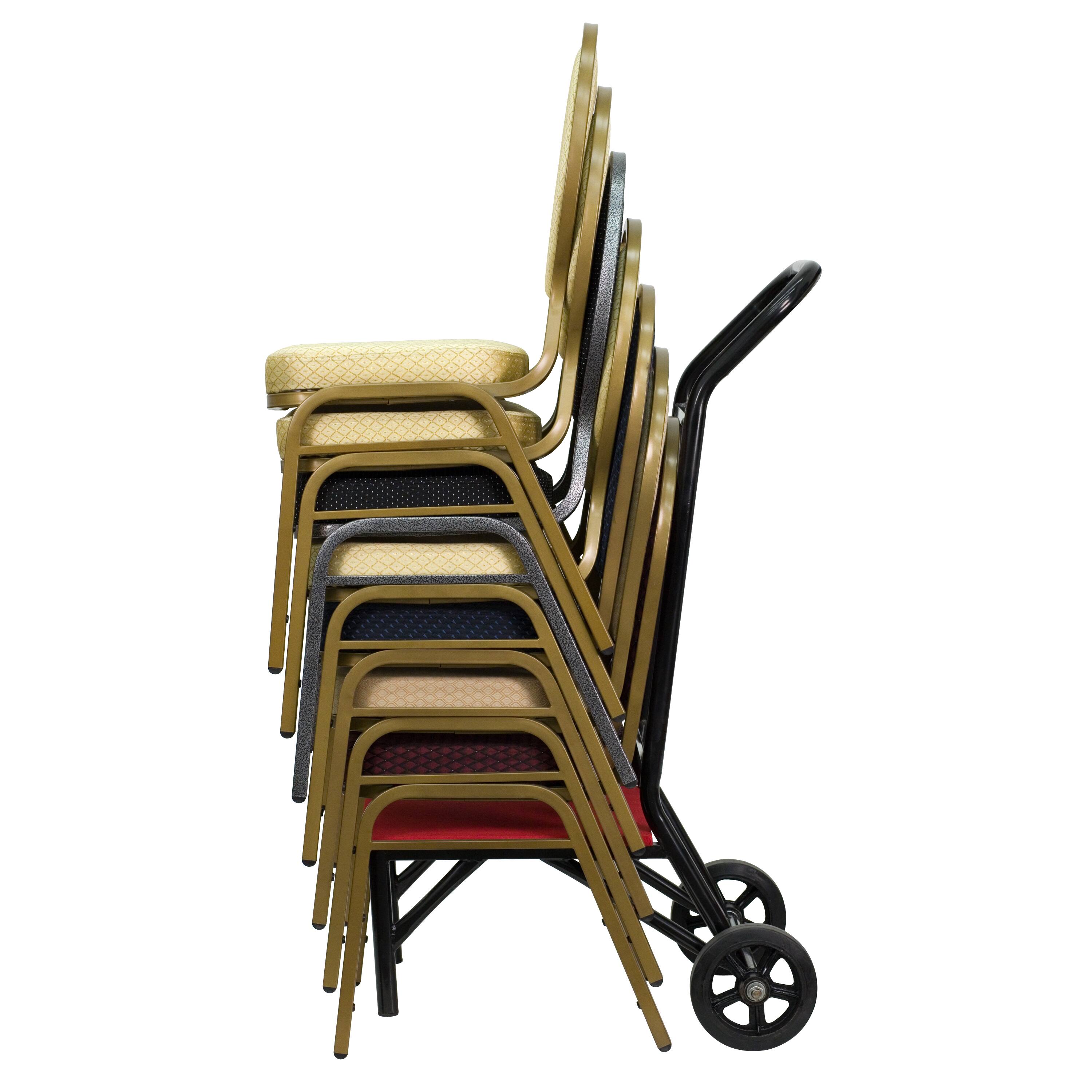 Alt View 2. Emma + Oliver - Banquet Chair / Stack Chair Dolly - Black.