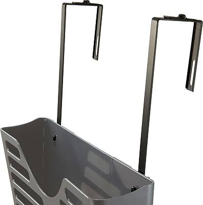 Alt View 3. Officemate -  Metal Partition/Wall File Hangers, Black  - Black.