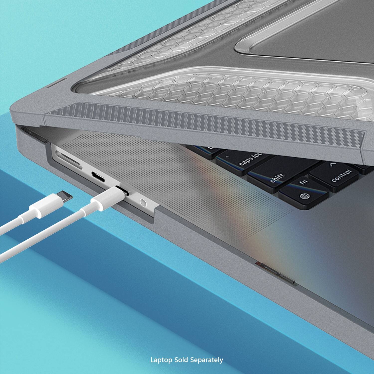 The text on the image reads: "Laptop Sold Separately."