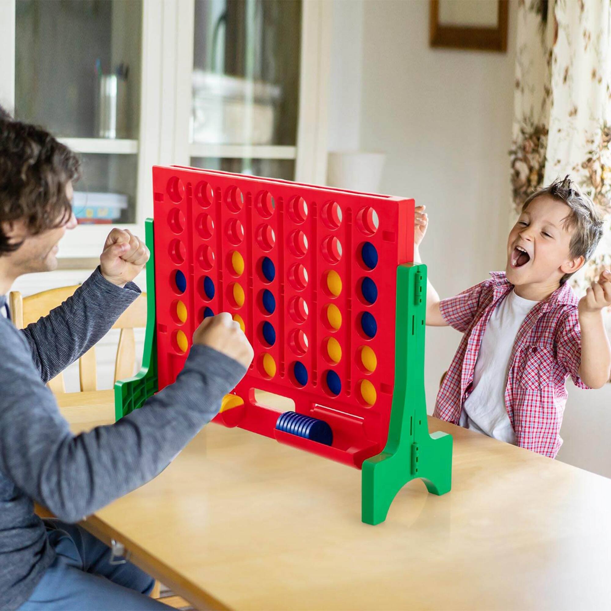 Alt View 1. Costway - Costway Wall Mounted or Tabletop Giant 4 in a Row Jumbo 4-to-Score Connect Game Set - Green,Red.