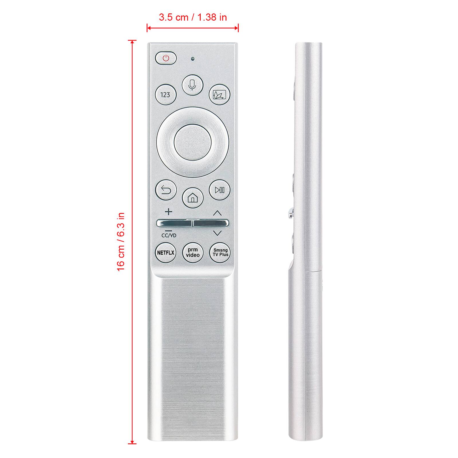 3.5 cm / 1.38 in  
16 cm / 6.3 in  

CC/VD  
NETFLX  
prm video  
Smang TV Plus