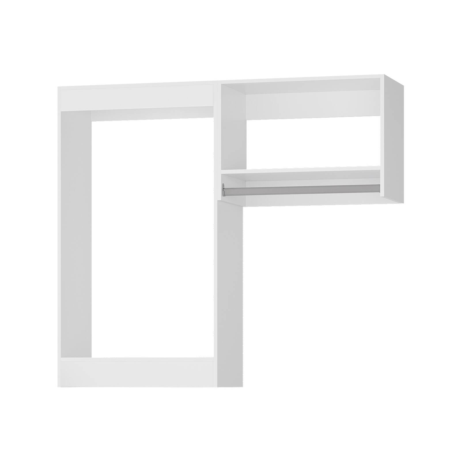 Alt View 5. LOVMOR - LOVMOR 49 in White Modular Closet System Unit-Customizable Wall Mounted Walk-In Closets for Bedroom or Walk-in Closet - White.