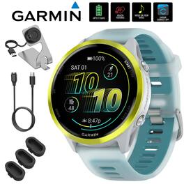 Garmin - Forerunner 570 47mm GPS Smartwatch, Aluminum + Accessories Bundle - Amp Yellow Aluminum - (2025)
