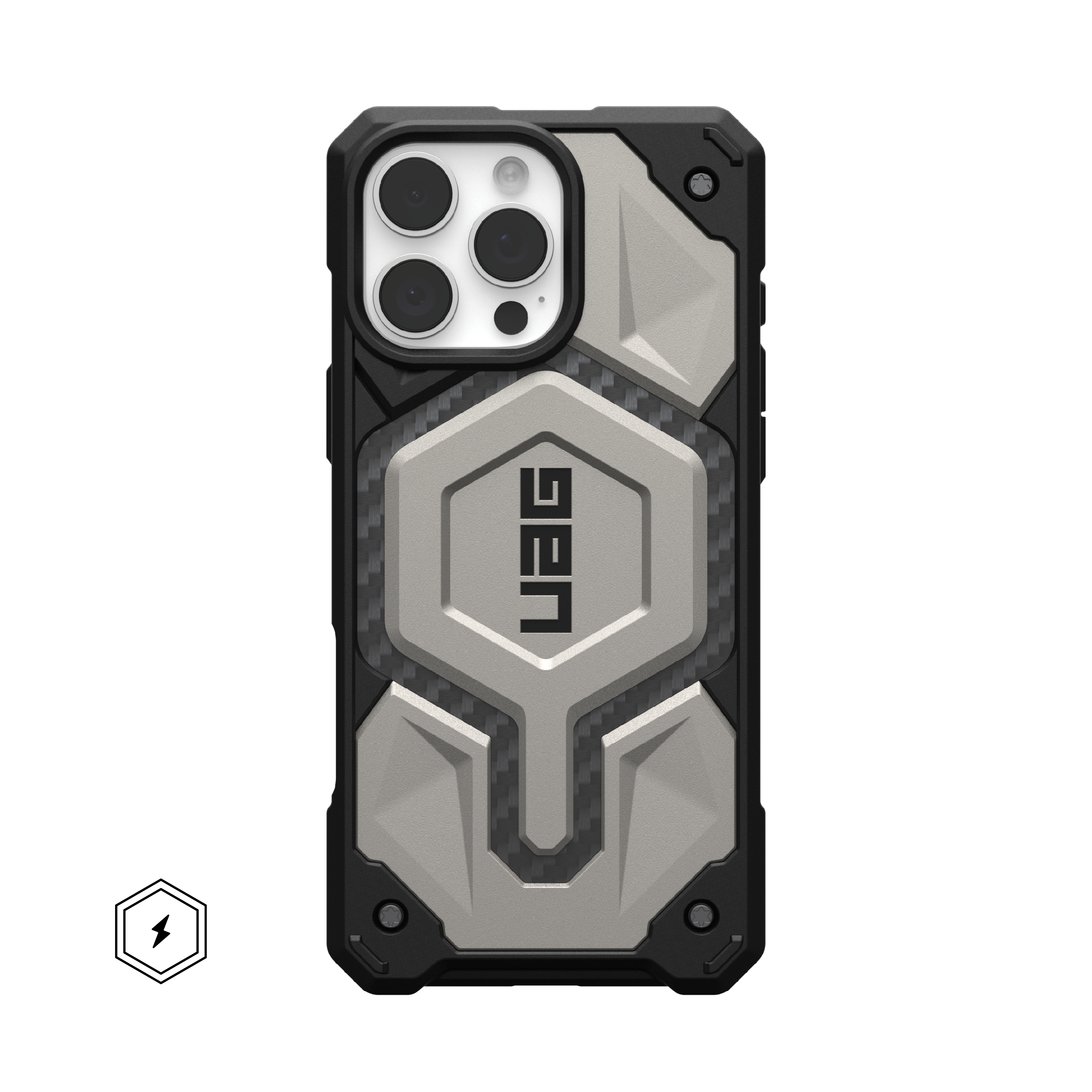 UAG - Monarch Pro Series Case with Magsafe for Apple iPhone 16 Pro Max - Titanium - Front_Zoom