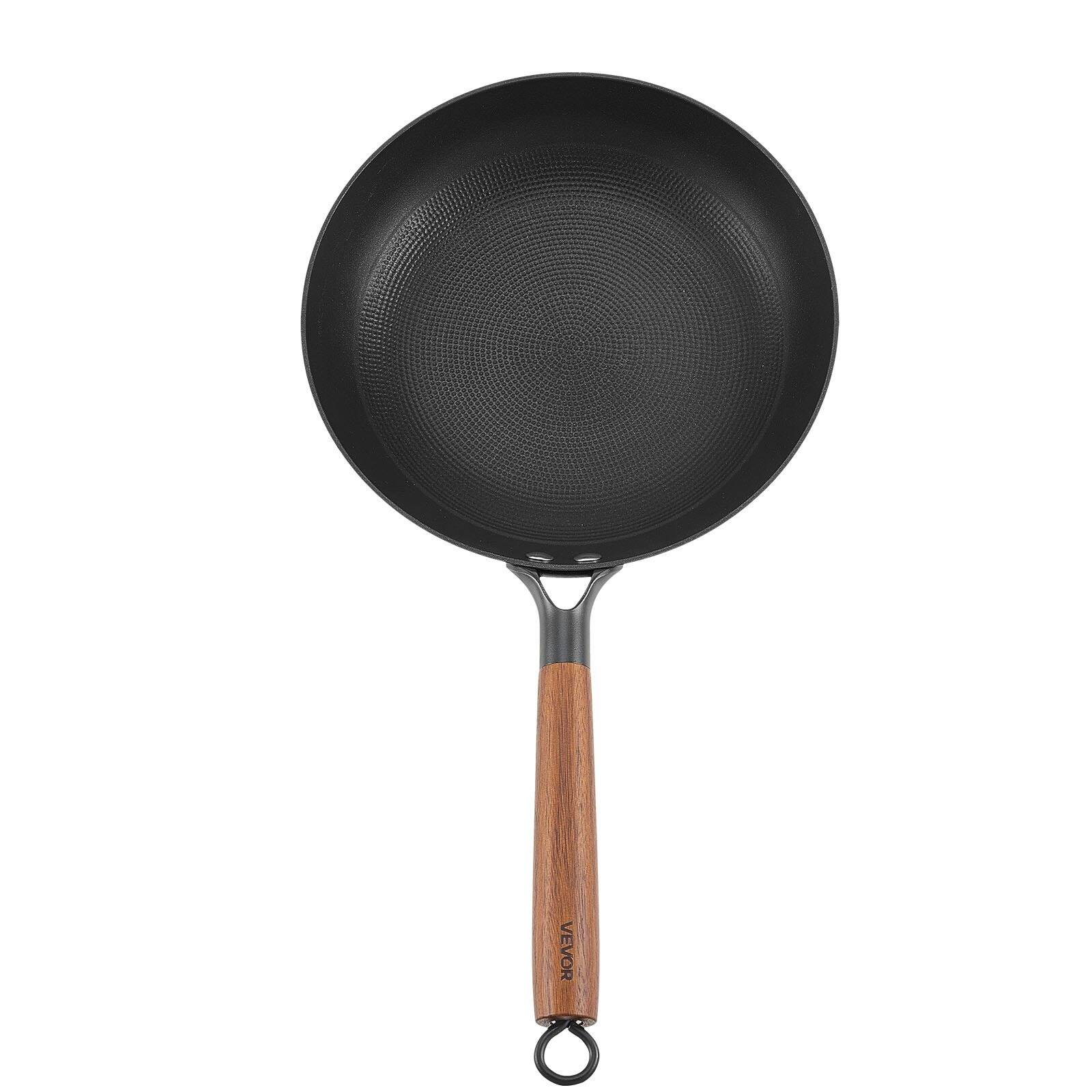 Alt View 8. Glintex - Cast Iron Skillet Frying Pan Set, 3 Piece Pre-Seasoned Nonstick Cookware with Detachable Handle for Kitchen - Black.