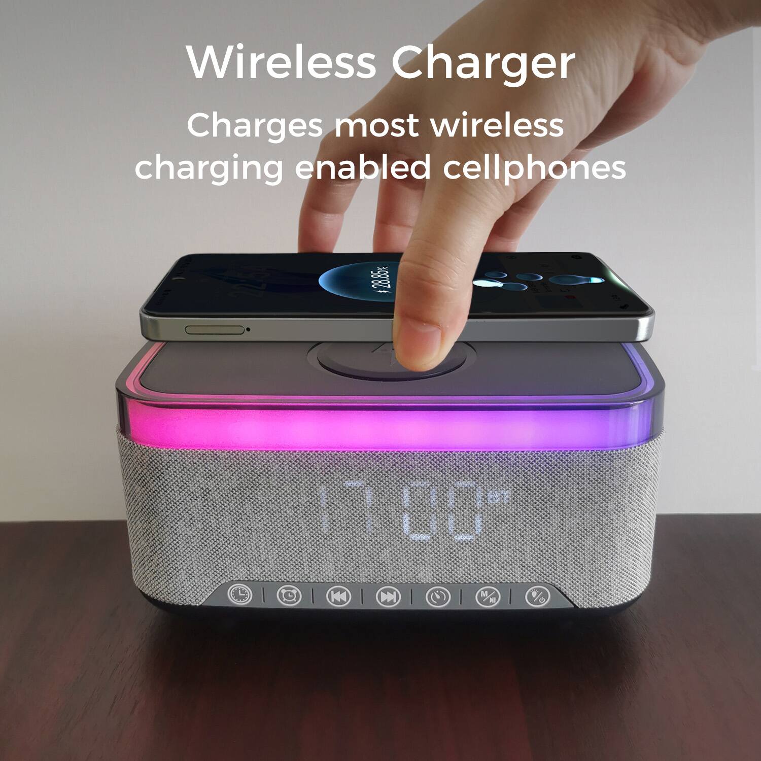 Wireless Charger  
Charges most wireless charging enabled cellphones