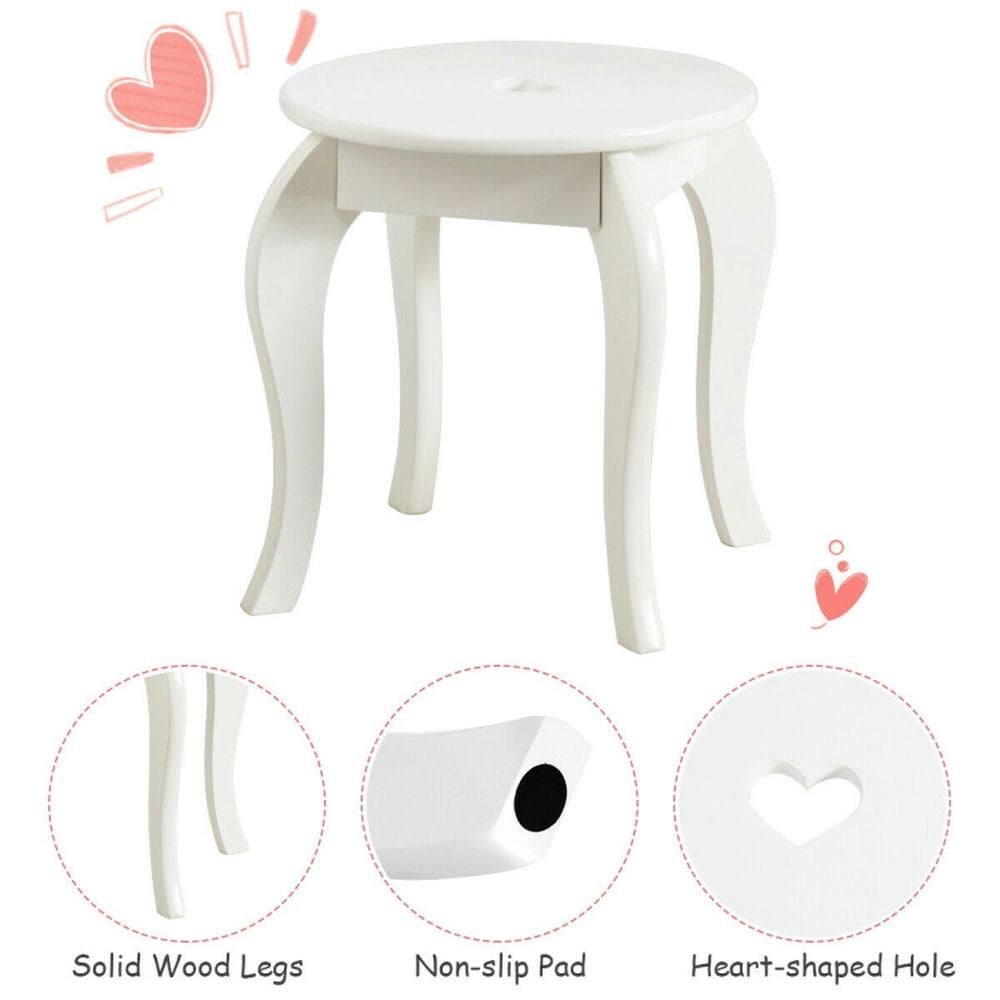 Solid Wood Legs  
Non-slip Pad  
Heart-shaped Hole
