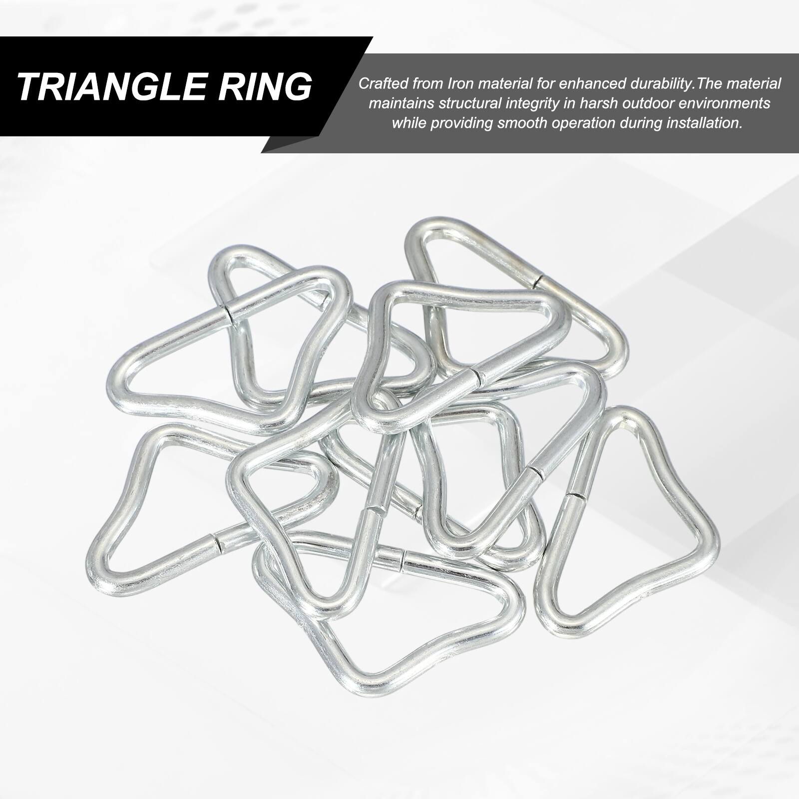 TRIANGLE RING

Crafted from iron material for enhanced durability. The material maintains structural integrity in harsh outdoor environments while providing smooth operation during installation.
