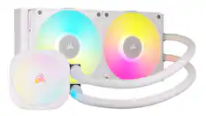 Front. CORSAIR - iCUE LINK TITAN 240 RX Liquid CPU Cooler with RGB Lighting - White.